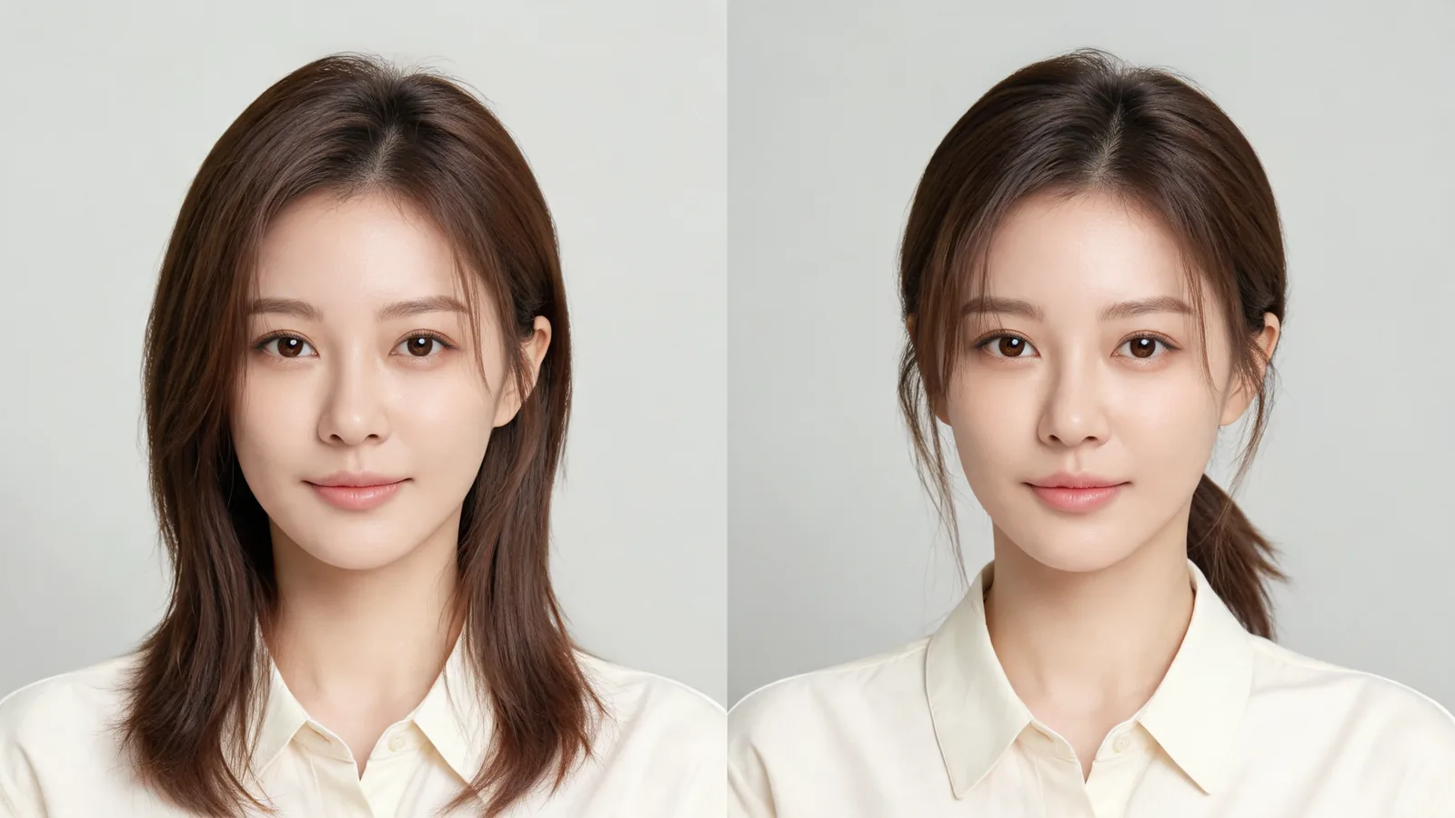 Virtual Hairstyle Try On: Check Hair Down and Tied Back